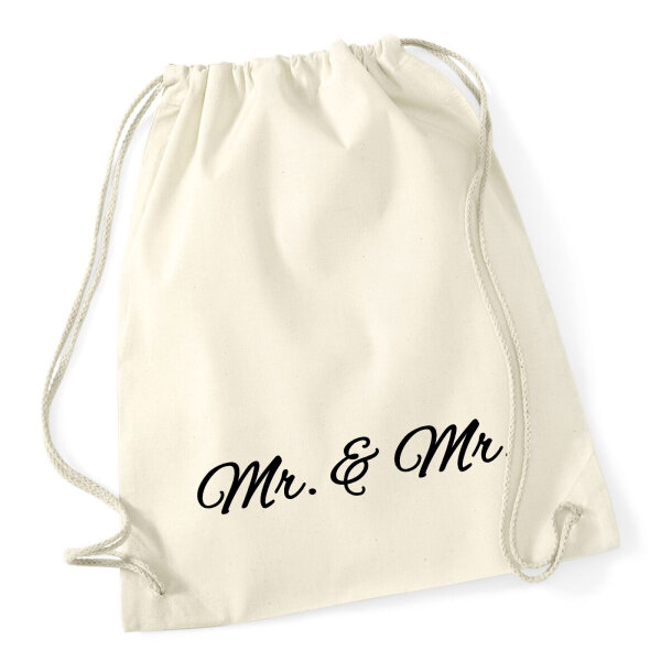 Turnbeutel Mr. & Mr. Schriftzug 12 Liter