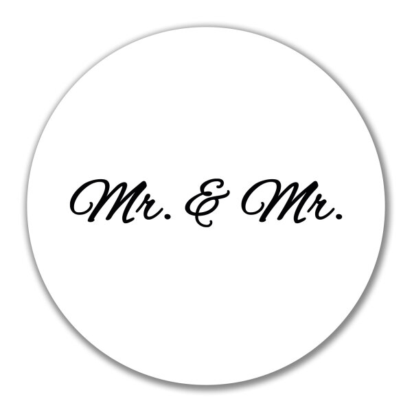 Aufkleber Mr. & Mr. Schriftzug 10cm Sticker