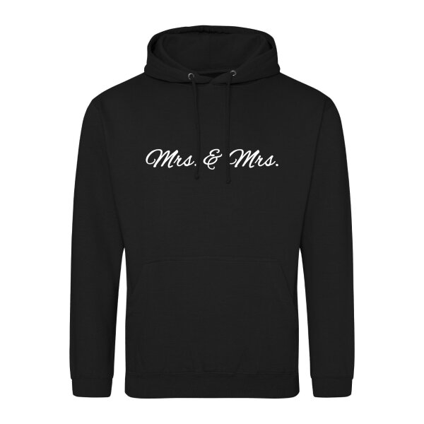 Unisex Hoodie Mrs. & Mrs. Schriftzug Größe S-3XL
