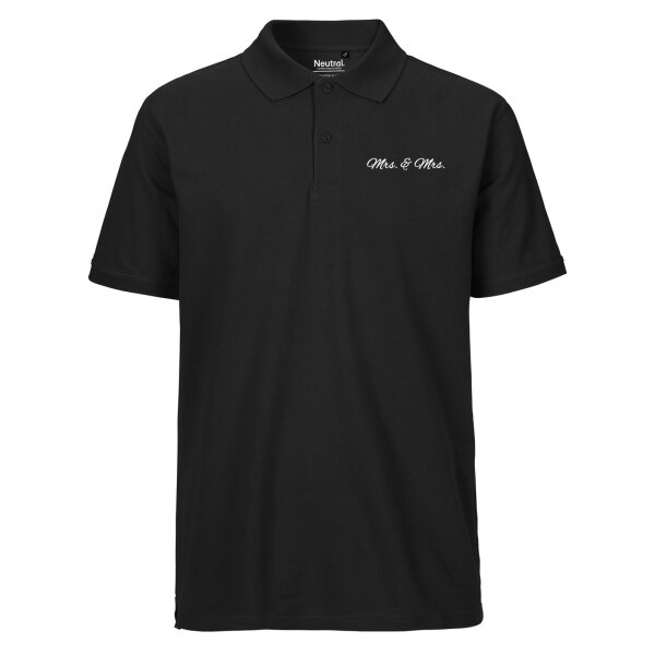 Herren Polo Shirt Mrs. & Mrs. Schriftzug Größe S-3XL