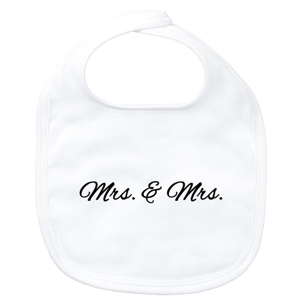 Baby Lätzchen Mrs. & Mrs. Schriftzug
