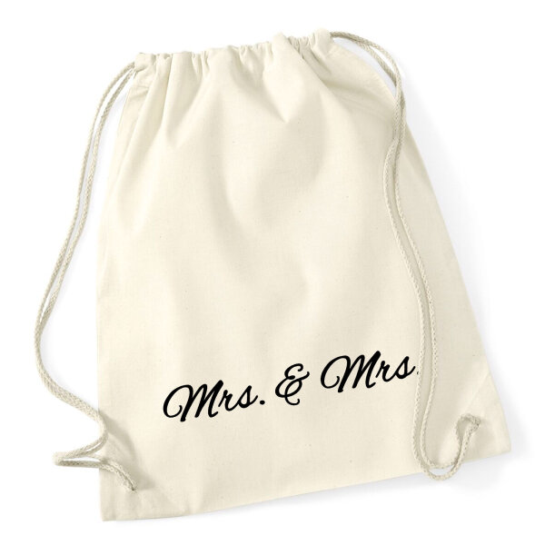 Turnbeutel Mrs. & Mrs. Schriftzug 12 Liter