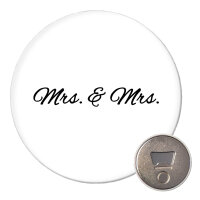Magnet Mrs. &amp; Mrs. Schriftzug 59mm...