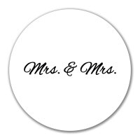 Aufkleber Mrs. & Mrs. Schriftzug 10cm Sticker