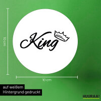 Aufkleber King Krone 10cm Sticker
