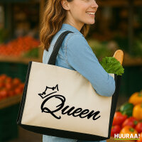 Jutetasche Queen Krone 21 Liter Black
