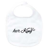 Baby Lätzchen her King Krone Klettverschluss