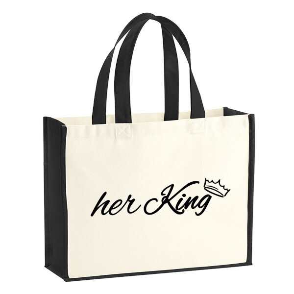 Jutetasche her King Krone 21 Liter Black