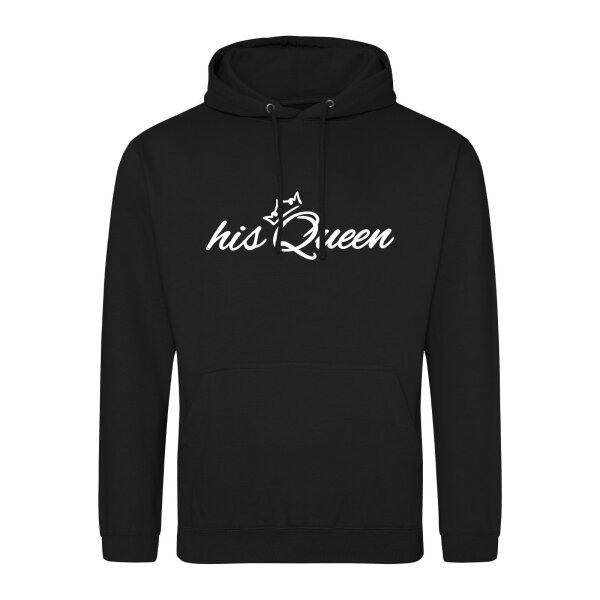 Unisex Hoodie his Queen Krone Größe S-3XL