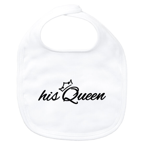 Baby Lätzchen his Queen Krone Klettverschluss