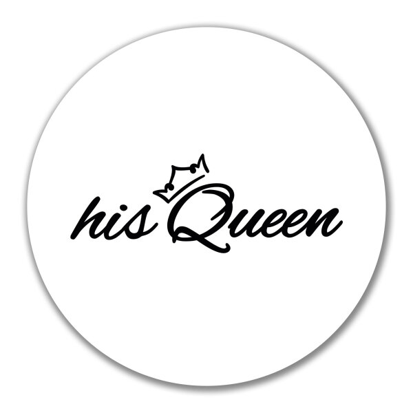 Aufkleber his Queen Krone 10cm Sticker