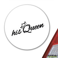 Aufkleber his Queen Krone 10cm Sticker