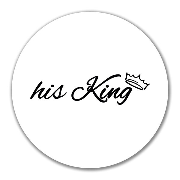 Aufkleber his King Krone 10cm Sticker