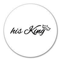 Aufkleber his King Krone 10cm Sticker