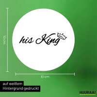 Aufkleber his King Krone 10cm Sticker