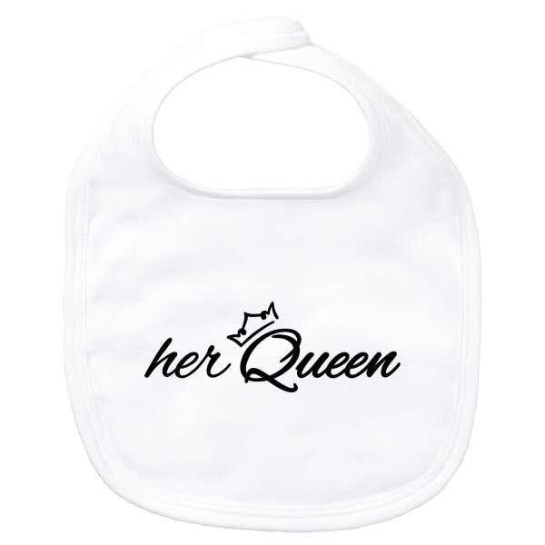 Baby Lätzchen her Queen Krone Klettverschluss