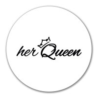 Aufkleber her Queen Krone 10cm Sticker