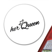 Aufkleber her Queen Krone 10cm Sticker