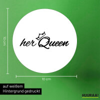 Aufkleber her Queen Krone 10cm Sticker