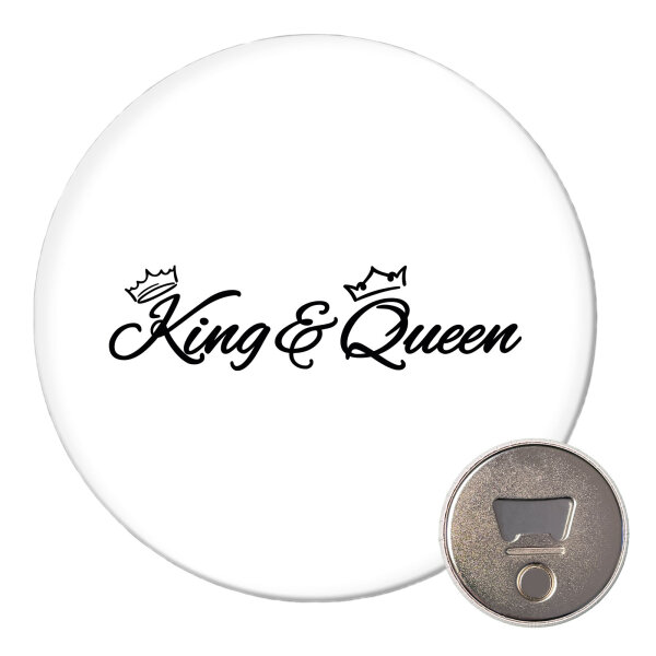 Magnet King & Queen Krone 59mm Kühlschrankmagnet Flaschenöffner