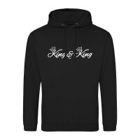 Unisex Hoodie King Paar Krone Größe S-3XL