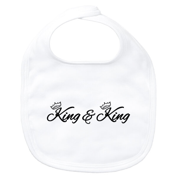 Baby Lätzchen King Paar Krone Klettverschluss