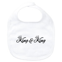 Baby Lätzchen King Paar Krone Klettverschluss