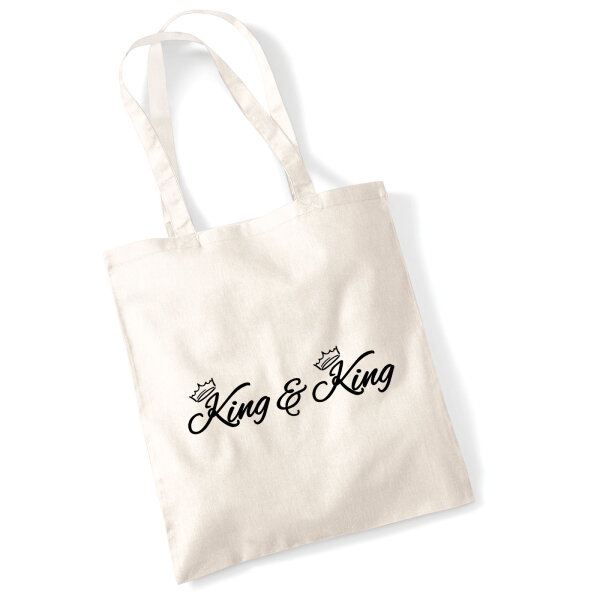 Jutebeutel King Paar Krone 10 Liter