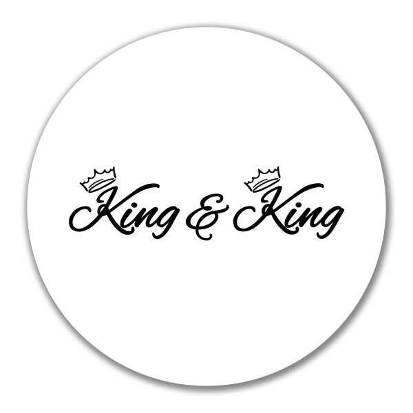 Aufkleber King Paar Krone 10cm Sticker