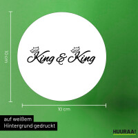 Aufkleber King Paar Krone 10cm Sticker