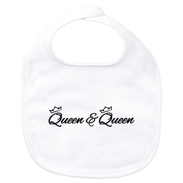 Baby Lätzchen Queen & Queen Krone Klettverschluss