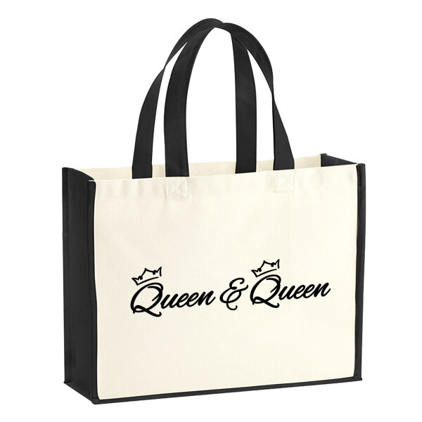 Jutetasche Queen & Queen Krone 21 Liter Black