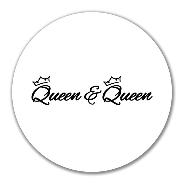 Aufkleber Queen & Queen Krone 10cm Sticker