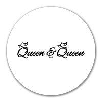 Aufkleber Queen & Queen Krone 10cm Sticker