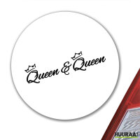 Aufkleber Queen & Queen Krone 10cm Sticker