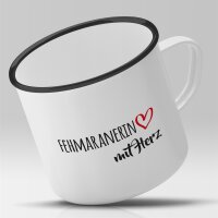 Emaille Tasse Fehmaranerin mit Herz Vintage 300ml