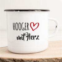 Emaille Tasse Hooger mit Herz Vintage 300ml