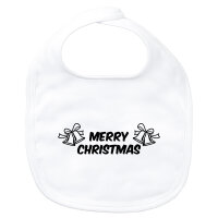 Baby Lätzchen Merry Christmas Glocken Klettverschluss