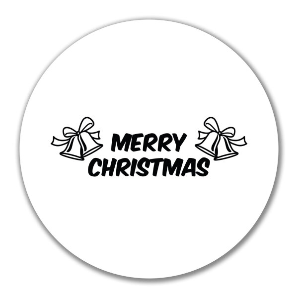 Aufkleber Merry Christmas Glocken 10cm Sticker