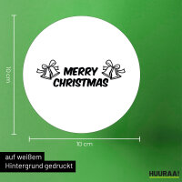 Aufkleber Merry Christmas Glocken 10cm Sticker