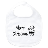 Baby Lätzchen Merry Christmas Weihnachtsmann Klettverschluss
