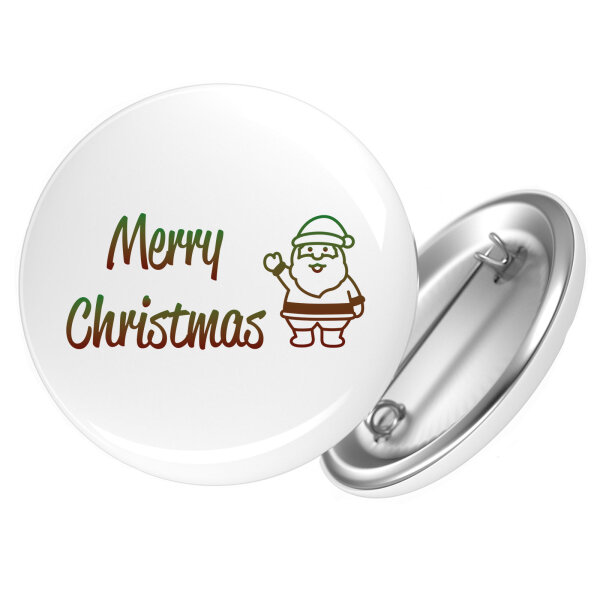 Button Merry Christmas Weihnachtsmann