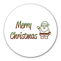 Aufkleber Merry Christmas Weihnachtsmann 10cm Sticker