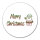Aufkleber Merry Christmas Weihnachtsmann 10cm Sticker