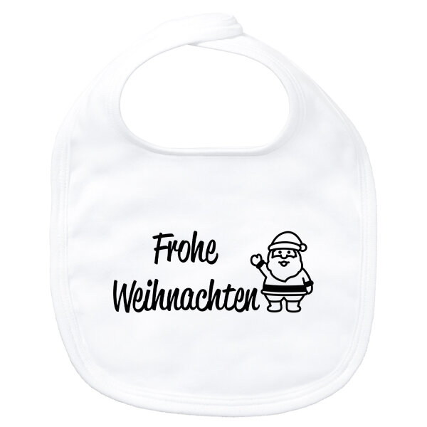Baby Lätzchen Frohe Weihnachten Weihnachtsmann Klettverschluss