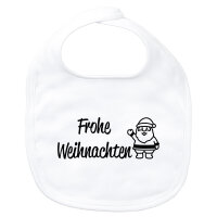 Baby Lätzchen Frohe Weihnachten Weihnachtsmann Klettverschluss