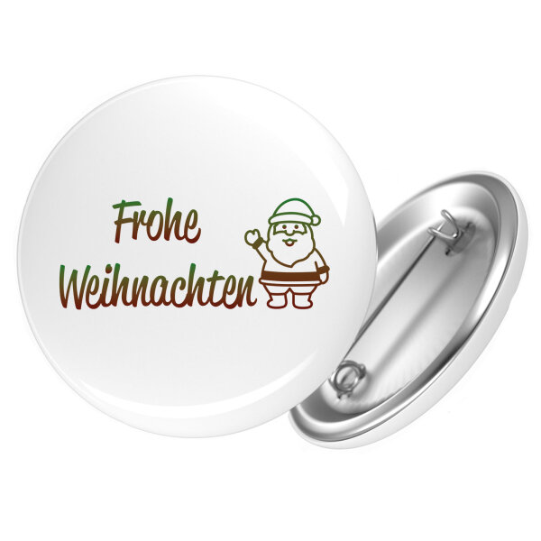 Button Frohe Weihnachten Weihnachtsmann