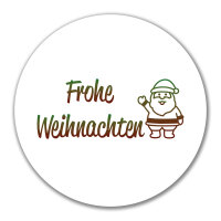 Aufkleber Frohe Weihnachten Weihnachtsmann 10cm Sticker