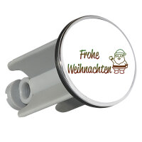 Waschbeckenstöpsel Frohe Weihnachten Weihnachtsmann...