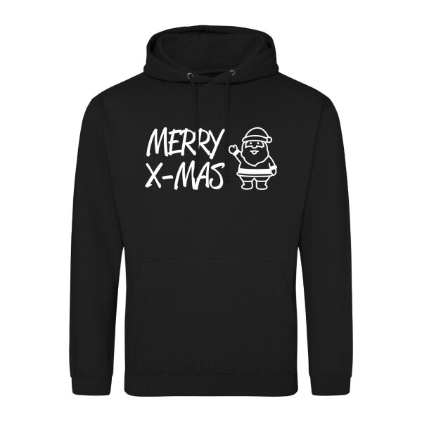 Unisex Hoodie Merry X-Mas Weihnachtsmann Größe S-3XL